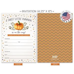 Baby Shower Invites🧡Like for discounted shipping!